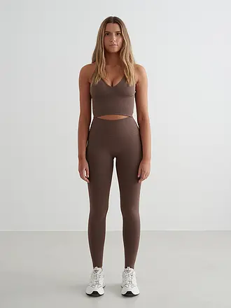 AIM'N | Damen Fitnesstight Shape Seamless | braun